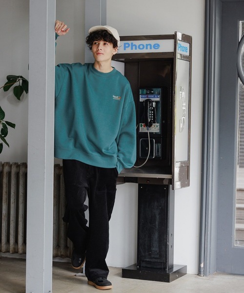 niko and…（ニコアンド） スウェットカットソー BIG(L) グリーン