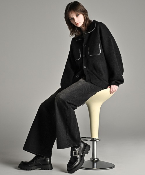 ADRER（アドラー） カーディガン fuwamochi chain Knit cardigan jk