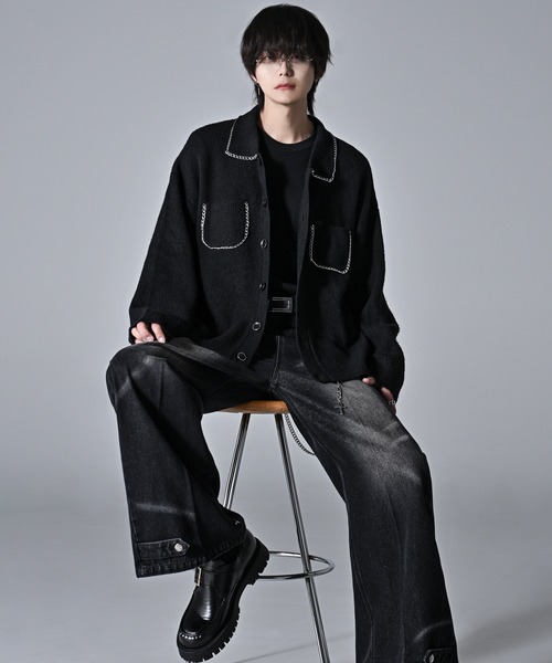 ADRER（アドラー） カーディガン fuwamochi chain Knit cardigan jk
