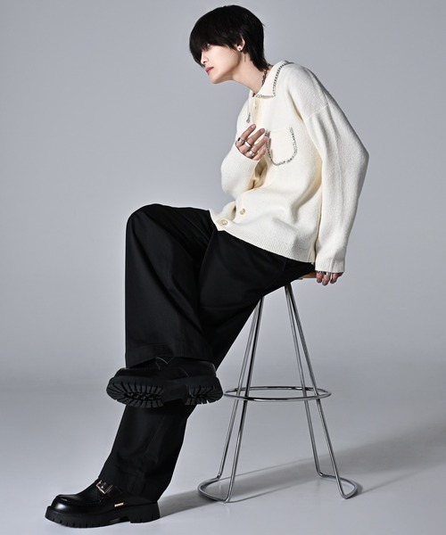 ADRER（アドラー） カーディガン fuwamochi chain Knit cardigan jk