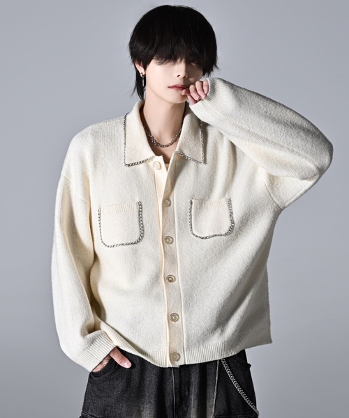 ADRER（アドラー） カーディガン fuwamochi chain Knit cardigan jk
