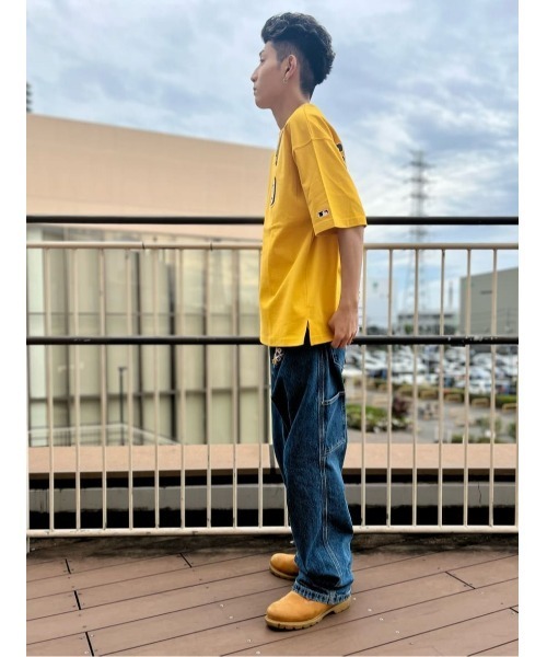 「MLB」 半袖Tシャツ L ブラック メンズ