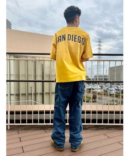 「MLB」 半袖Tシャツ L ブラック メンズ