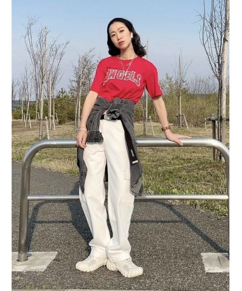 「MLB」 半袖Tシャツ L ブラック メンズ