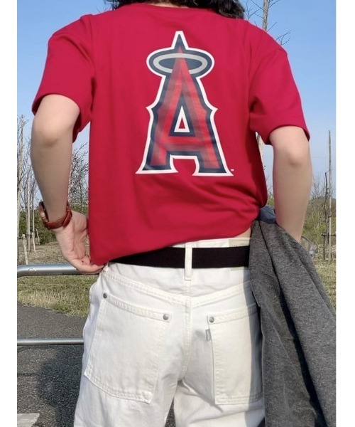 「MLB」 半袖Tシャツ L ブラック メンズ