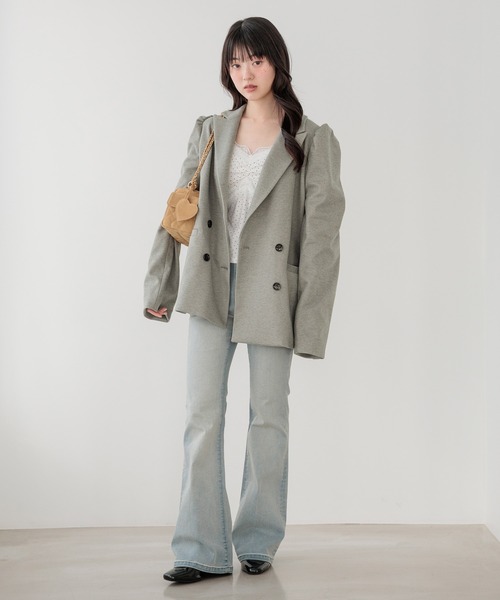 ジーンズ デニム デニムパンツ 「脚長×美脚を叶える、Heatherの新定番」身長別デニム ISKOフレアデニムパンツ　575793 レディースの画像