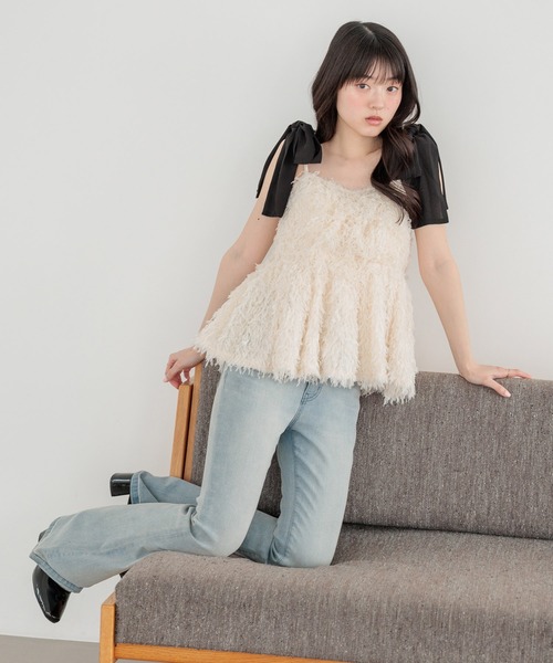 ジーンズ デニム デニムパンツ 「脚長×美脚を叶える、Heatherの新定番」身長別デニム ISKOフレアデニムパンツ　575793 レディースの画像