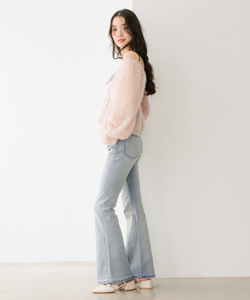 ジーンズ デニム デニムパンツ 「脚長×美脚を叶える、Heatherの新定番」身長別デニム ISKOフレアデニムパンツ　575793 レディースの画像