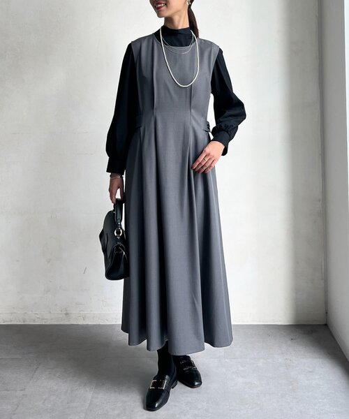 Chez toi（シェトワ） ジャンパースカート タックジャンスカ