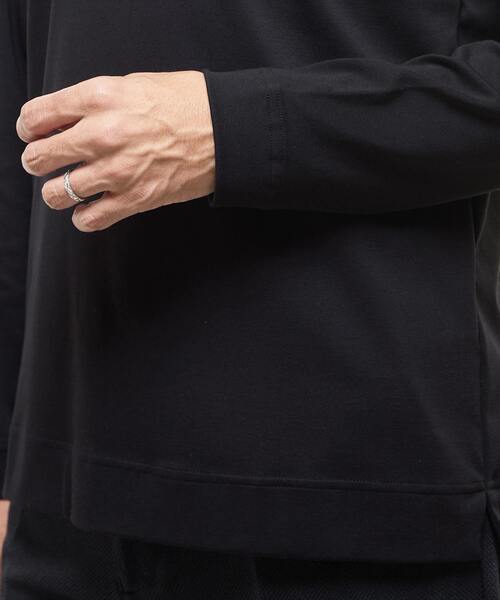 MEN'S MELROSE tシャツ スビンプラチナムモックネックTシャツ メンズ