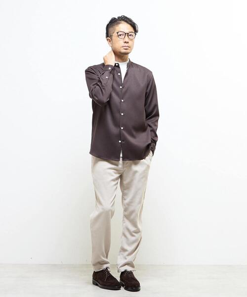 メンズメルローズ（MEN’S MELROSE）/スビンプラチナムモックネックTシャツ MEN'S MELROSE tシャツ スビンプラチナムモックネックTシャツ メンズ