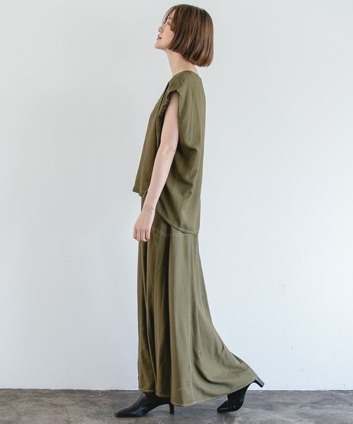 「A part by」 フレアスカート FREE カーキ レディース_画像9