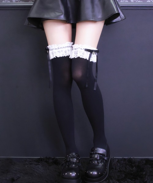 mine by LAFARY 靴下 チャーム付きロリィタ ソックス「オーバーニー