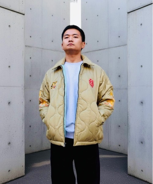 HOUSTON ベトナム　スカジャン M HOUSTON（ヒューストン） スカジャン HOUSTON / NYLON VIETNAM JACKET