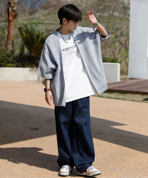 「neos」 ニットカーディガン MEDIUM オフホワイト メンズ_画像5