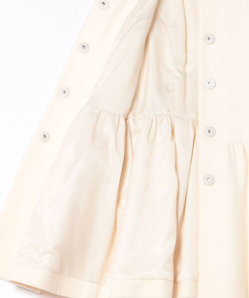 Chesty（チェスティ） ノーカラーコート コート フラワーファーボタン