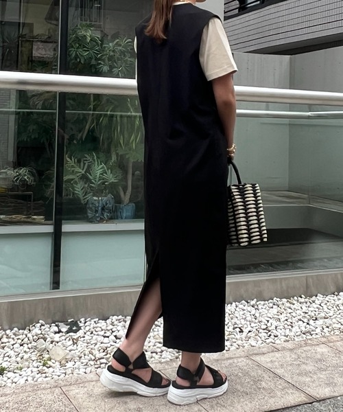 「un dix cors」 ノースリーブワンピース FREE ブラック レディース_画像7