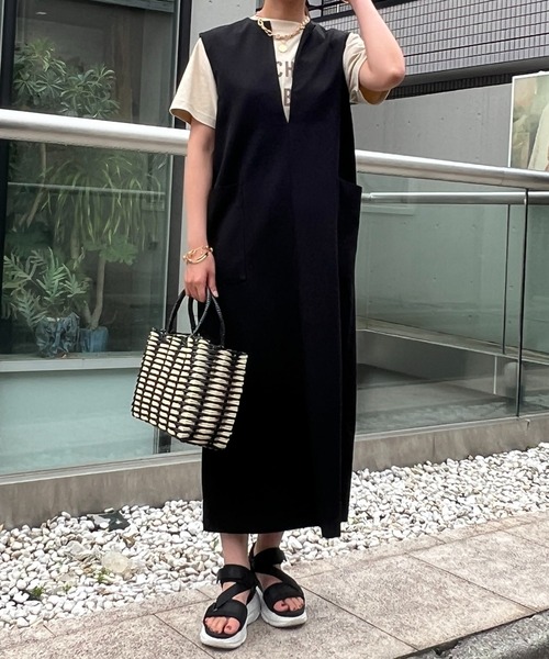 「un dix cors」 ノースリーブワンピース FREE ブラック レディース_画像8