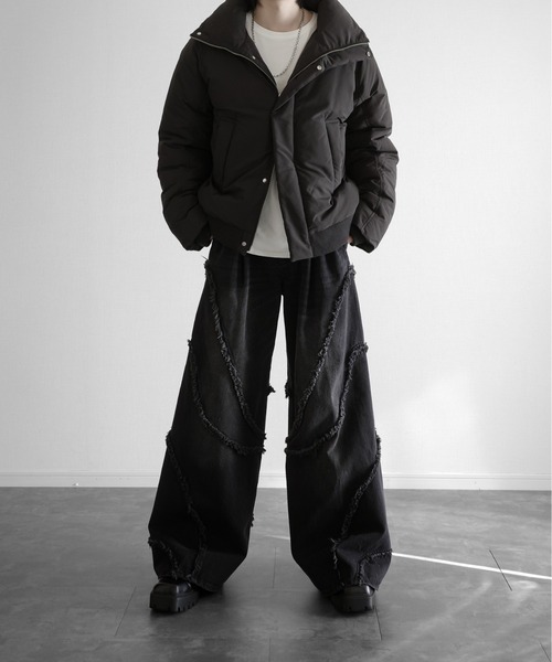 KUUUPY（クーピー） ジーンズ Fringed Baggy Wide-Leg Denim Pants