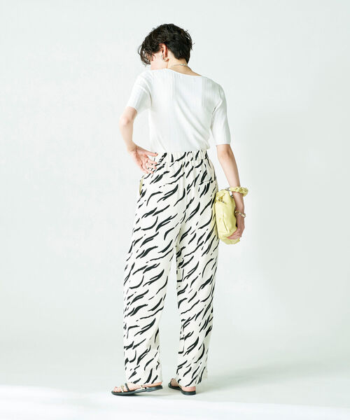 「NOLLEY'S Sophi」 半袖ニット 36 ベビーピンク レディース_画像2