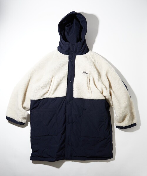 KEBOZ（ケボズ） ステンカラーコート X-LARGE ネイビー メンズ