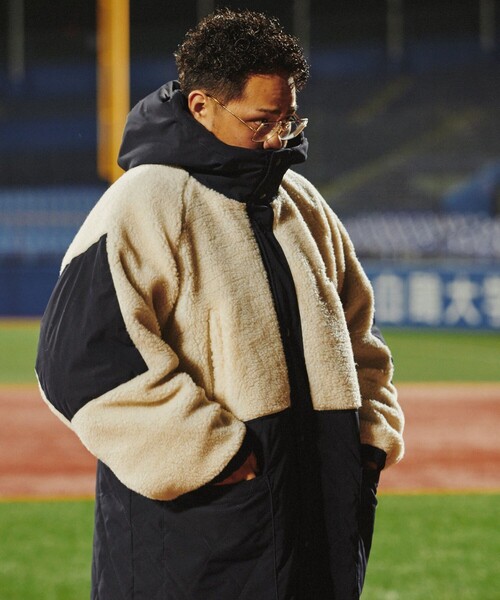 KEBOZ（ケボズ） ステンカラーコート X-LARGE ネイビー メンズ