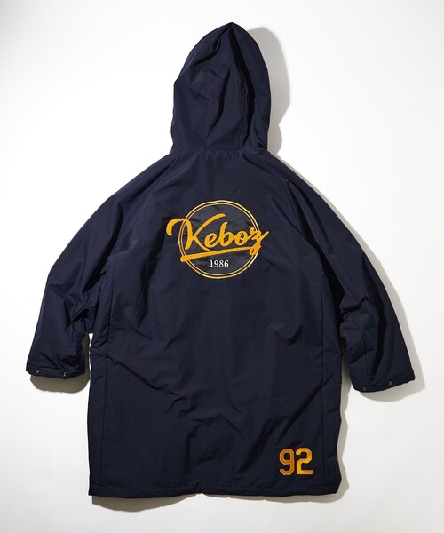 Keboz フード付きコート サイズL KEBOZ（ケボズ） ステンカラーコート X-LARGE ネイビー メンズ