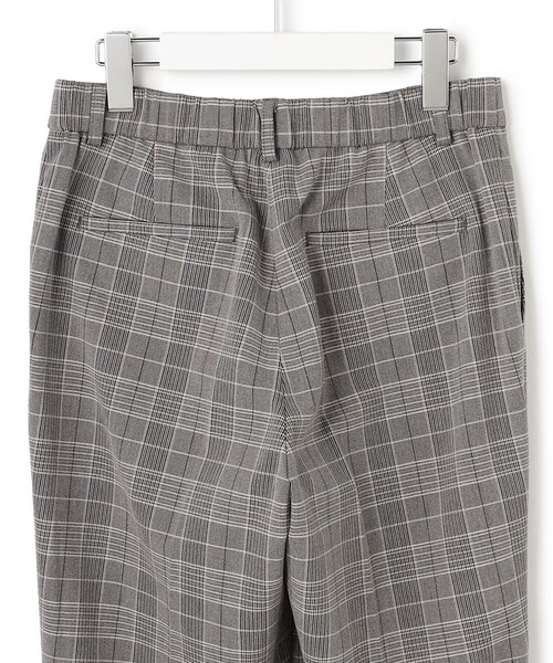 パンツ 「Oggi掲載/洗える」ウォームストレッチ チェック テーパード