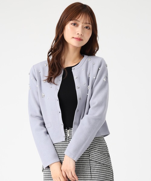 MISCH MASCH カーディガン 【新品】オフホワイト ネイビー 2着 MISCH MASCH（ミッシュマッシュ） カーディガン 2026春夏新作 ラメ