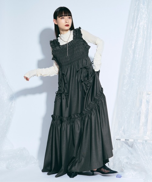 Ezick ノースリーブワンピース FREE ブラック系その他 レディース