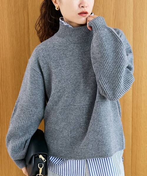 le.coeur blanc（ルクールブラン） ニット セーター 片畦キリカエ