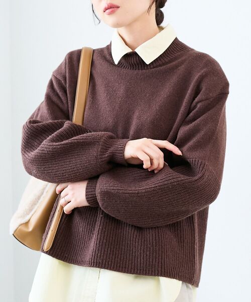 le.coeur blanc（ルクールブラン） ニット セーター 片畦キリカエ