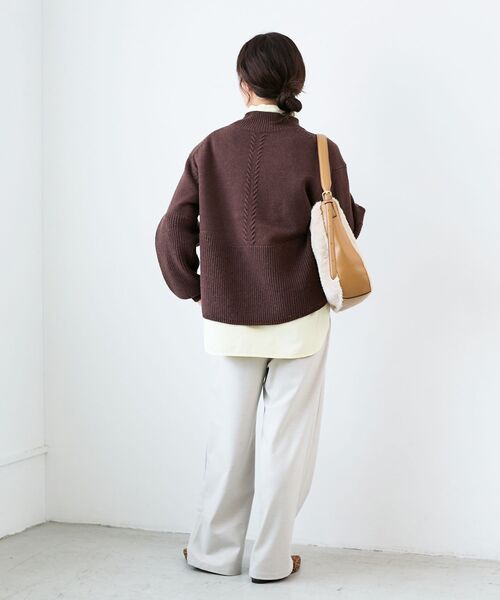 le.coeur blanc（ルクールブラン） ニット セーター 片畦キリカエ