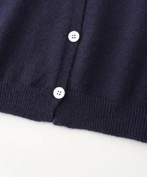 LA POMME petit（ラポミ・プチ） カーディガン Ribbon Motif Navy