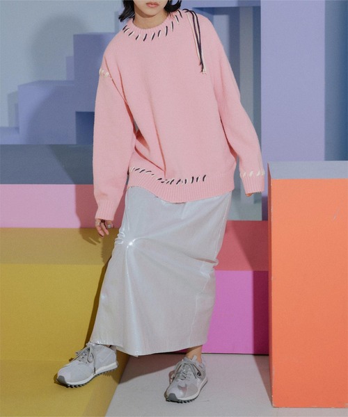 「miette」 長袖ニット FREE アイボリー レディース_画像7