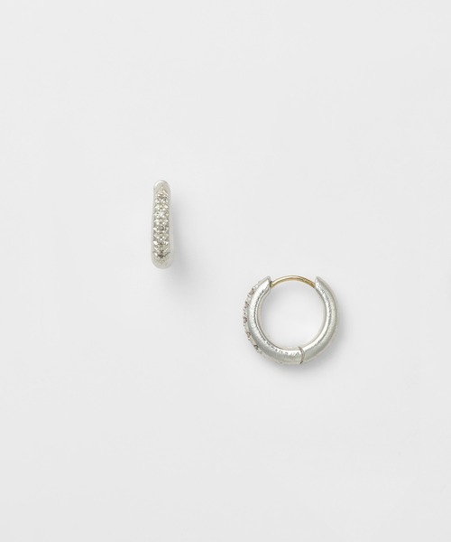 agete シルバー ダイヤモンド ピアス agete（アガット） ピアス シルバー／K10ダイヤモンドピアス