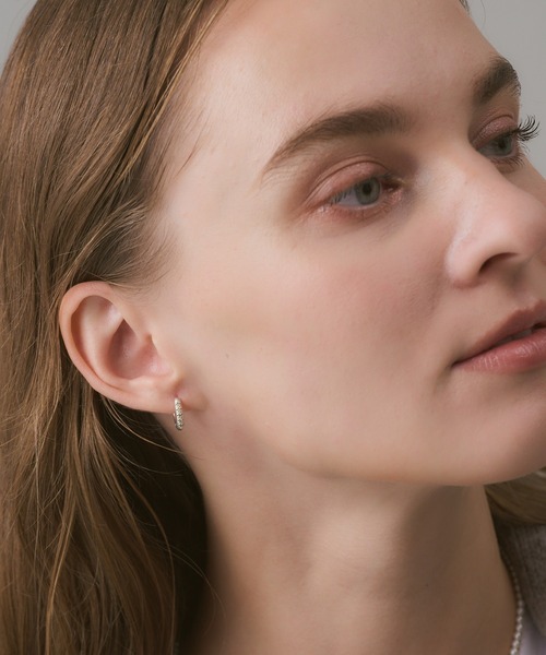 agete（アガット） ピアス シルバー／K10ダイヤモンドピアス