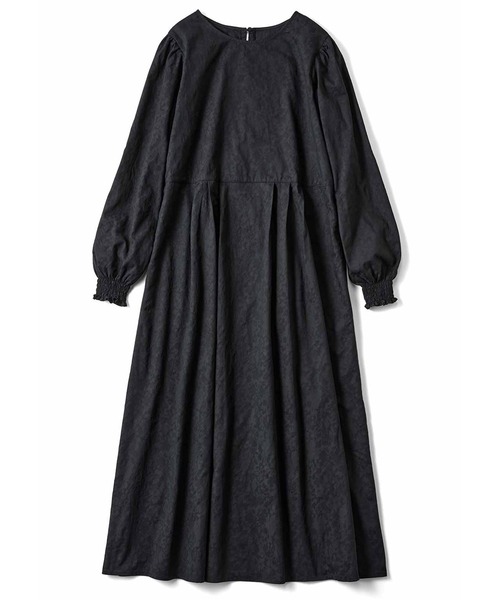 「Live in comfort」 長袖ワンピース - ブラック レディース_画像3