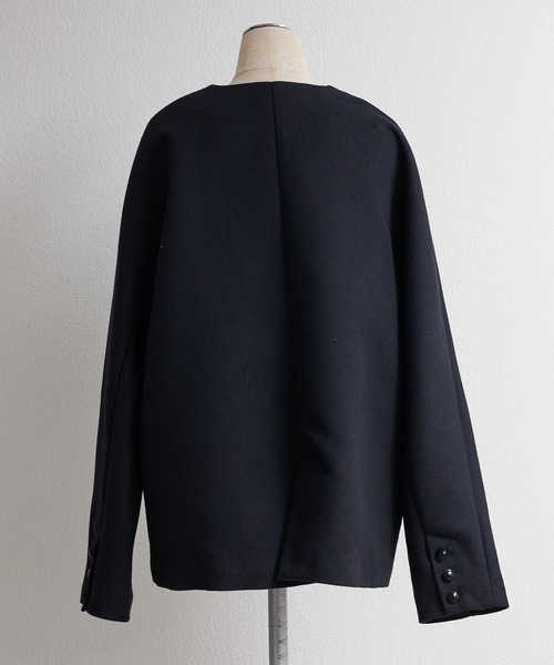 pual ce cin ジャケット ノーカラージャケット ラペルレス レディース