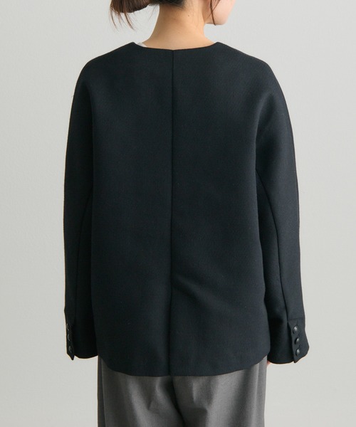 pual ce cin ジャケット ノーカラージャケット ラペルレス レディース