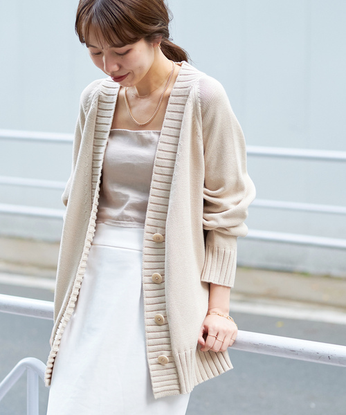 「Plage」 ニットカーディガン FREE ピンク レディース_画像3