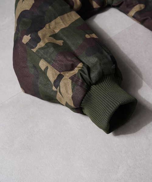 専用　ラビットファーブルゾン　迷彩　Camo柄 迷彩柄ファー付きボンバージャケット