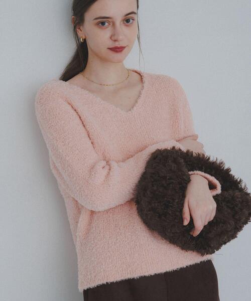 URBAN RESEARCH Sonny Label ニット セーター ラメフェザーVネック