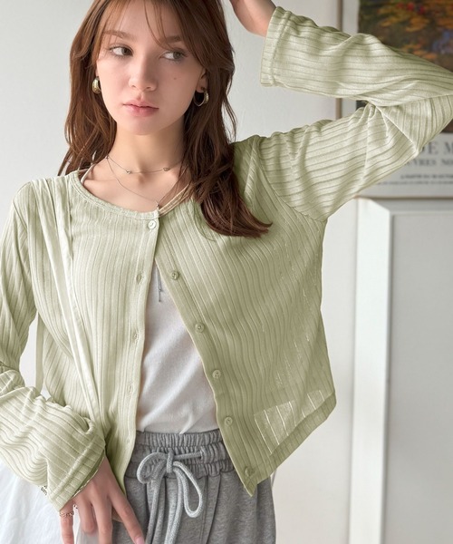 [classicalelf] вязаный кардиган SMALL зеленый женский 