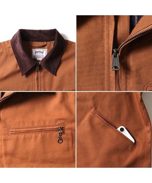 HOUSTON（ヒューストン） ブルゾン アウター DUCK ZIP WORK JACKET