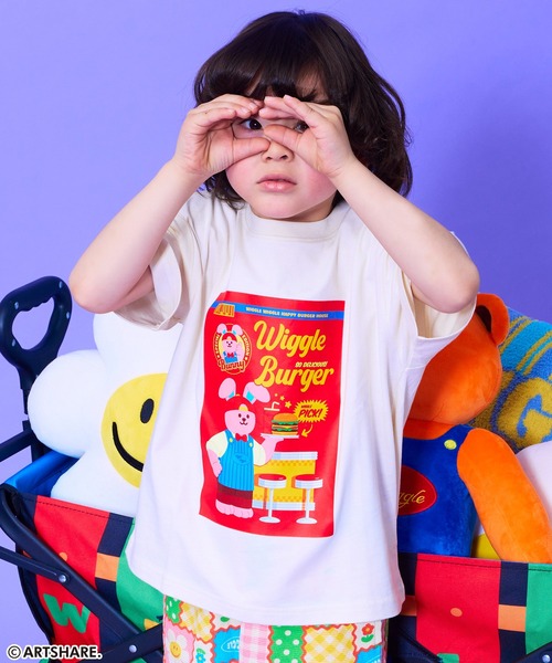 wiggle wiggle tシャツ 「wiggle wiggle」別注プリント半袖T キッズ
