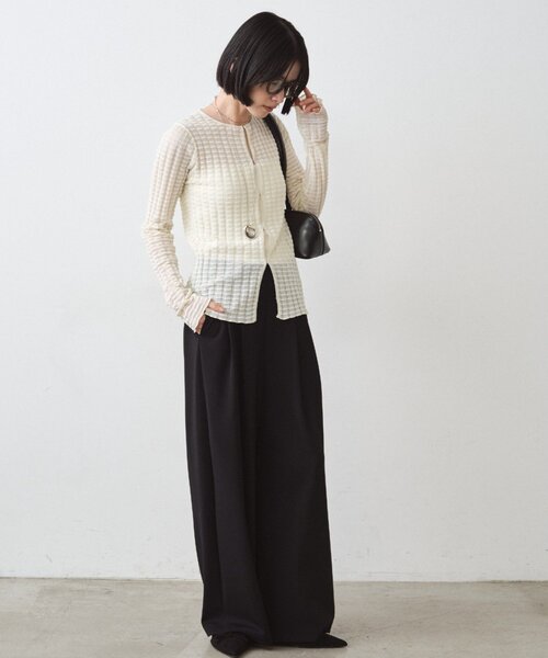 美品☆ラウンジドレス カーディガン Loungedress（ラウンジドレス） カーディガン コンパクトカーデ