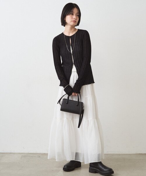 【最終】新品 loungedress ラウンジドレス ロングカーディガン Loungedress（ラウンジドレス） カーディガン シアーカーデ レディース