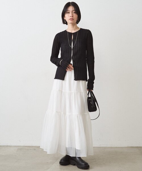 美品☆ラウンジドレス カーディガン Loungedress（ラウンジドレス） カーディガン シアーカーデ レディース