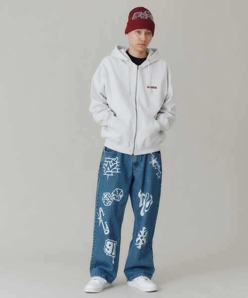 「XLARGE」 ジップアップパーカー L ブラック メンズ_画像6